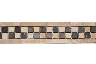 Cenefa Santo Tomas Lila/Travertino 7X30.5 Cm S/E