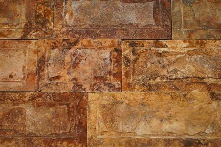 Piedrin Travertino Rojo Rusticatto 10Xdif. Largos