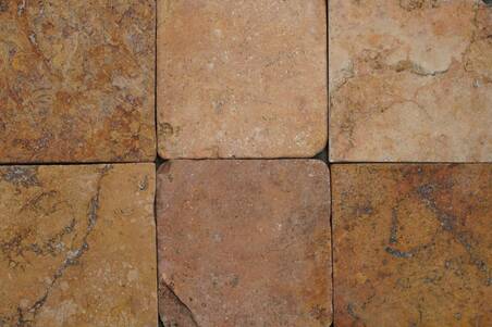 Mármol Travertino Tomboleado Peach 10X10x1