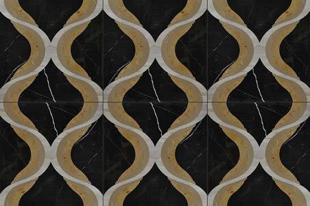 Mármol Artistico York Black & Coffe 60X60x1.4