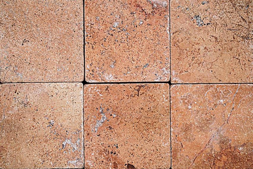 Mármol Travertinorojo Tuscan Tomboleado 10X10
