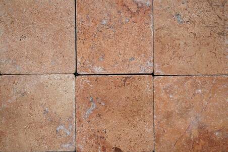 Mármol Travertinorojo Tuscan Tomboleado 10X10