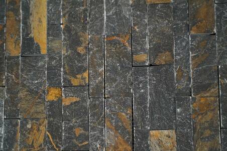 Tapete Ladrillo Grafito C/Oro 30.5X30.5