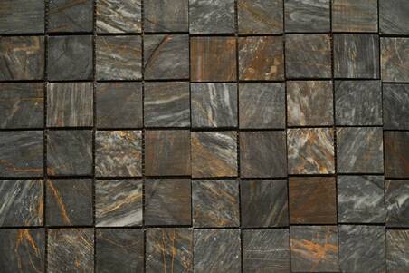 Tapete Ladrillo Grafito C/Oro (5X5) 30.5X30.5