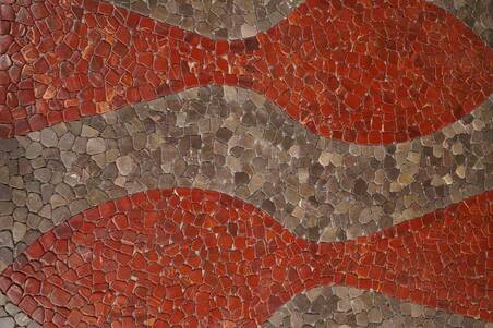 Tapete Pdr Chocolate/Rojo "Cuchara" De 1.10X1.40"