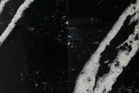 Mármol Negro Monterrey  Veta Blanca  40.6X40.6X1