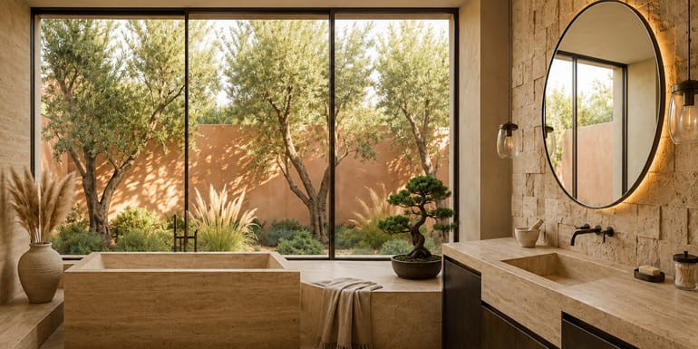 Travertino: la tendencia que vuelve al diseño de interiores