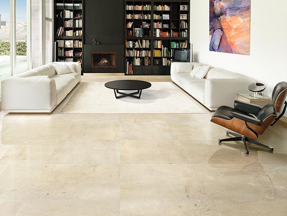 Mármol Crema Marfil Español Hi Std 30.5X30.5X1