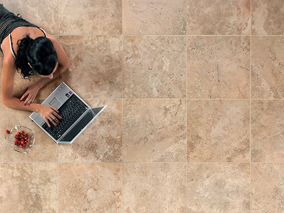 Mármol Travertino San Pablo Veracruz Sandblasteado 61X61x1